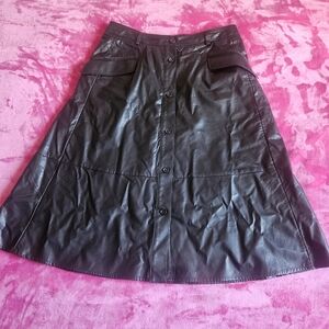 Banana Republic Charcoal Buttoned A-Line Skirt